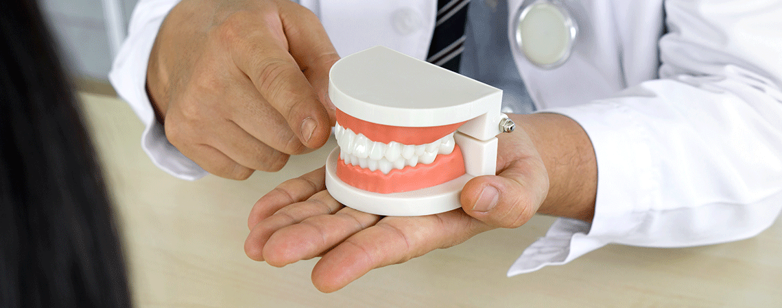 Close-up of self-litigating braces